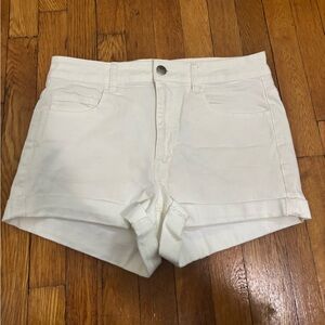 American Eagle Outfitters High-Rise White Shorts